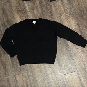The Korner Soft Black V-Neck Sweater (size S/M )
